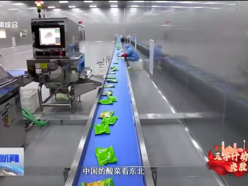 东北新民酸菜传送分拣台巴氏杀 菌流水线