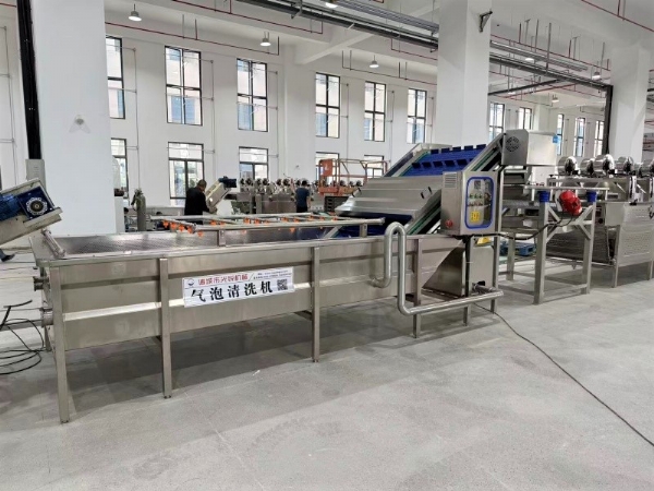 宿迁客户包装袋清洗沥水风干线安装完成