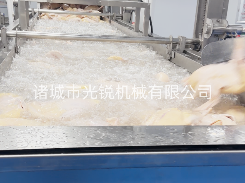 冻鸭加工不用愁！一站式解冻清洗分割流水线，效率翻倍！